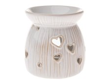 Aromalampa Srdíčka 9,9cm bílá, porcelán