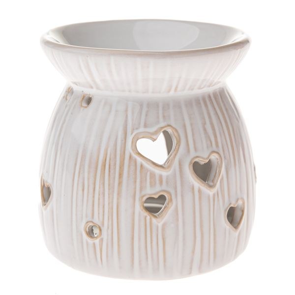 Aromalampa Srdíčka 9,9cm bílá, porcelán