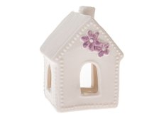 Svícen Domek 8,3cm bílý, porcelán