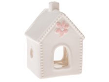 Svícen Domek 8,3cm bílý, porcelán 55650