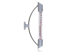 Teploměr okenní 23cm, PH/kov stříbrný