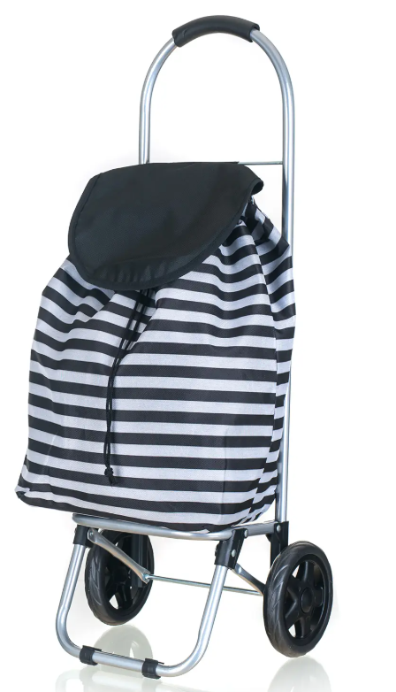 Taška nákupní PRUHY 30l/25kg bílo-černá - Domácnost a úklid potřeby a pomůcky pro domácnost