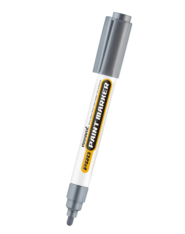 Popisovač stříbrný 2mm Monami - Popisovače