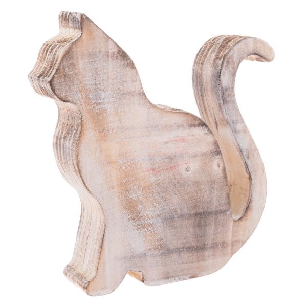 Kočka 15x16cm, dřevo masiv Kočka 15x16cm, dřevo masiv