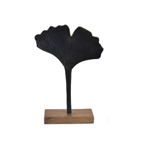 List Ginko 30cm černý, mangovník/kov List Ginko 30cm černý, mangovník/kov