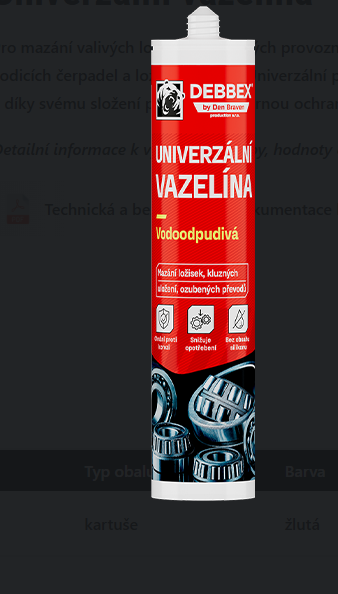 Univerzální vazelína 280ml žlutá - Tmelení, lepení, maziva maziva, oleje
