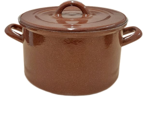 Hrnec+poklice 16cm/2l hnědý Beryl, smalt Hrnec+poklice 16cm/2l hnědý Beryl, smalt