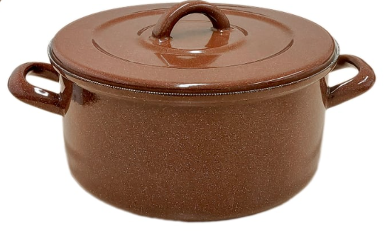 Rendlík+poklice 16cm/1,4l hnědý Beryl, smalt Rendlík+poklice 16cm/1,4l hnědý Beryl, smalt