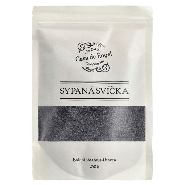 Vosk černý 250g+4 knoty na syp.svíčky