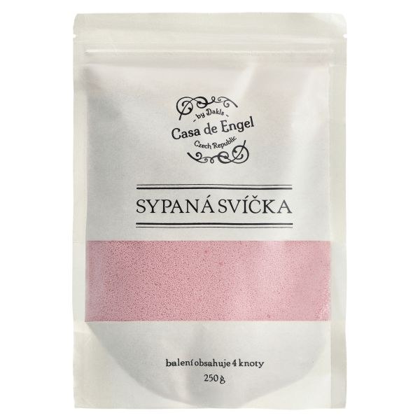 Vosk růžový 250g+4 knoty na syp.svíčky - Domácnost a úklid bytové dekorace, textilní doplňky