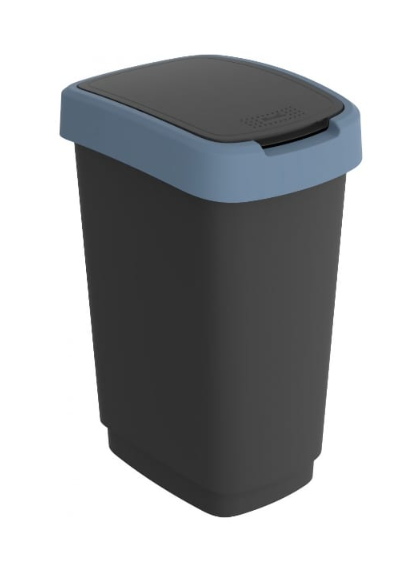 Koš na odpadky 25l Twist výklopný černo/modrý Koš na odpadky 25l Twist výklopný černo/modrý - Domácnost a úklid úklidové pomůcky a prostředky
