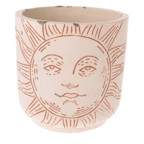 Obal na květináč Slunce 14cm sv.oranžový, beton Obal na květináč Slunce 14cm sv.oranžový, beton - Domácnost a úklid bytové dekorace, textilní doplňky
