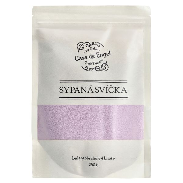 Vosk sv.fialový 250g+4 knoty na syp.svíčky - Domácnost a úklid bytové dekorace, textilní doplňky