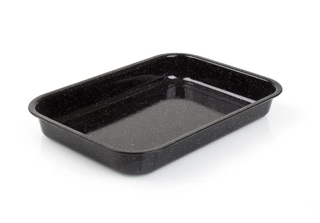 Plech na peč.42x29x6cm Black, smalt Plech na peč.42x29x6cm Black, smalt - Kuchyně pečení, koření