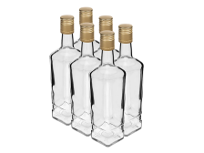 Láhev+uzávěr plech. 500ml Principle, sklo