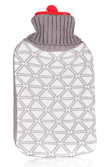 Termofor 2l dekor Triangles, pletený potah - Domácnost a úklid potřeby a pomůcky pro domácnost