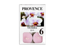 Svíčky čajové 6ks Orchidej