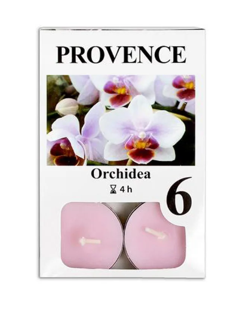 Svíčky čajové 6ks Orchidej Svíčky čajové 6ks Orchidej - Domácnost a úklid potřeby a pomůcky pro domácnost
