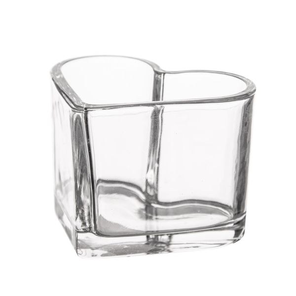 Svícen Srdce 8x6,5cm sklo 