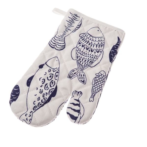 Chňapka s poutkem 27cm Ryby, bavlna - Kuchyně kuchyňský textil