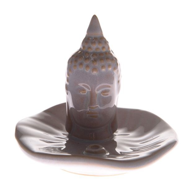 Stojánek Budha 10,5x9cm na vonné tyčinky bílý, keramika Stojánek Budha 10,5x9cm na vonné tyčinky bílý, keramika - Domácnost a úklid bytové dekorace, textilní doplňky