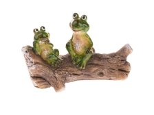 Žáby na kmeni 17cm, keramika