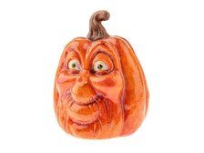 Dýně s tváří 11,8cm oranžová, keramika