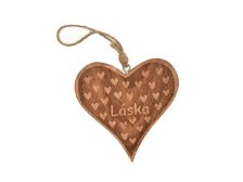 Srdce "Láska" 15cm závěs, mangovník