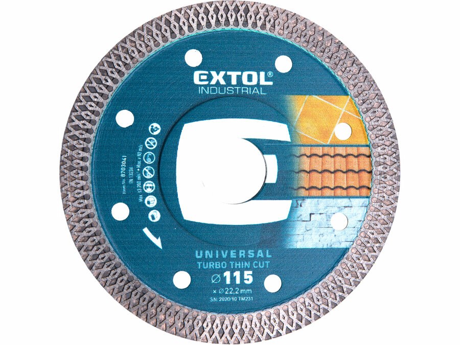 Kotouč řez.diam.115x22,2x1,5mm turbo Extol Industrial - Kotouče řezné