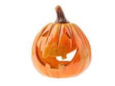 Svícen Dýně 16cm oranžový, keramika