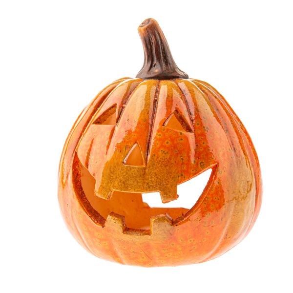 Svícen Dýně 16cm oranžový, keramika Svícen Dýně 16cm oranžový, keramika - Domácnost a úklid Podzim + Halloween