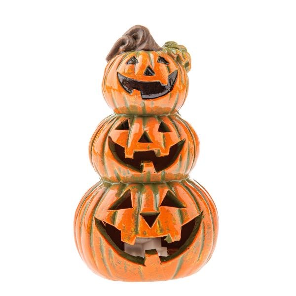 Dýně patrová 15,1cm oranžová, keramika Dýně patrová 15,1cm oranžová, keramika - Domácnost a úklid Podzim + Halloween