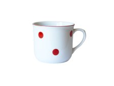 Hrnek 650ml vařák Puntík červený, porcelán